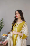 3 Piece - Unstitched Embroidered Dhanak Fabric