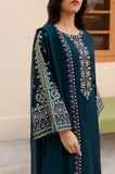 LM 585 - 3 Piece Unstitched Embroidered Dhanak Fabric With Chiffon Dupatta