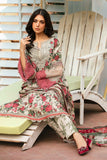 3 Piece - Unstitched Digital Printed Lawn Fabric With Embroidered Laces