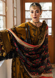 HR-3045 - 3 Piece Unstitched Embroidered Dhanak Suit With Digital Printed Shawl