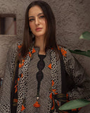 3 Piece - Unstitched Digital Printed Khaddar Fabric With Embroidered Laces