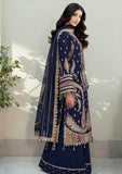 JZ 2990 - 3 Piece Unstitched Heavy Embroidered Dhanak Fabric With Dhanak Embroidered Shawl )