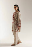 2 Piece - Unstitched Embroidered Lawn Fabric