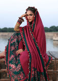 HR 2945 - 3 Piece Unstitched Embroidered Dhanak Suit With Embroidered Dhanak Shawl
