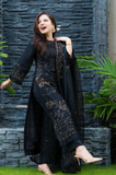 3 Piece - Unstitched Fully Embroided Lawn Fabric With Embroided Organza Dupatta NS-1100