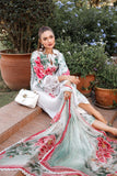 3 Pc Unstitched Embroided Lawn suit (Digital Printed Silk Dupatta)