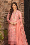 Linen - 3 Piece Unstitched Fully Embroided Linen Fabric With Embroided Bamber Chiffon Dupatta BR-370